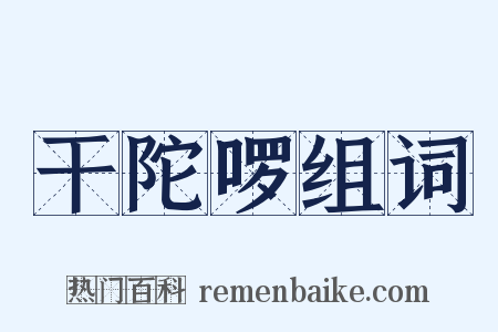 干陀啰组词是什么意思的图片